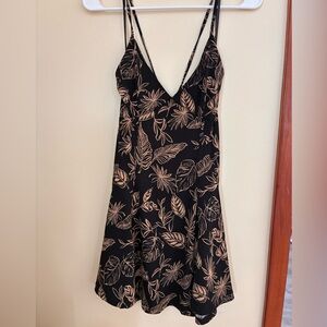Forever 21 Black and Tan Floral Dress